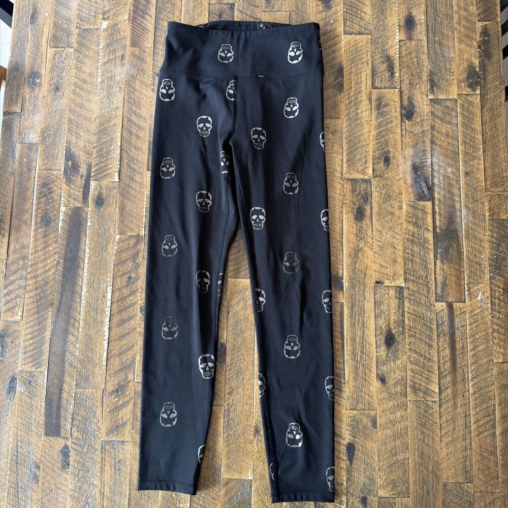 Nanette Lenore Leggings Skulls XS Whimsigoth Grunge Athleisure Goth Designer